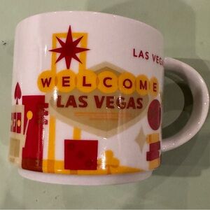 Las Vegas Souvenir Mug - White and Red Starbucks you are here collection